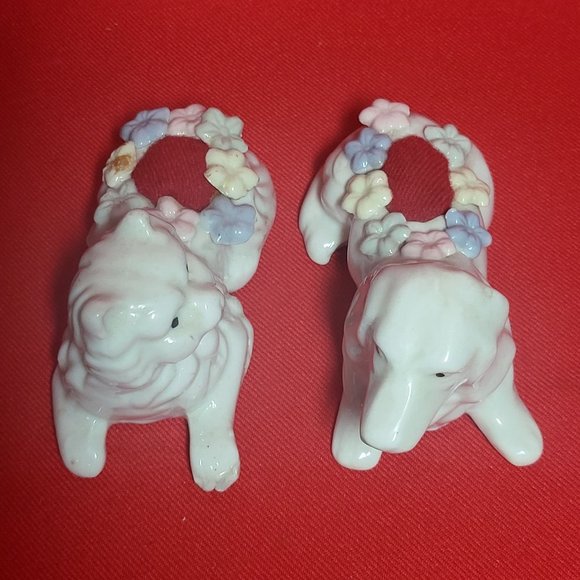 Vintage Pin Cushion Sitting Cat and Dog Set of 2 - Picture 3 of 13